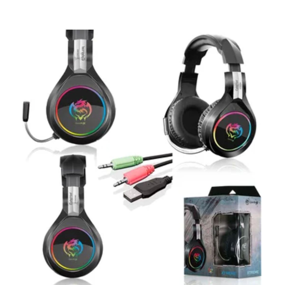 CYBERTEL - Audifonos Gamer Cybertel Xtreme Con Microfono Flexible Rgb