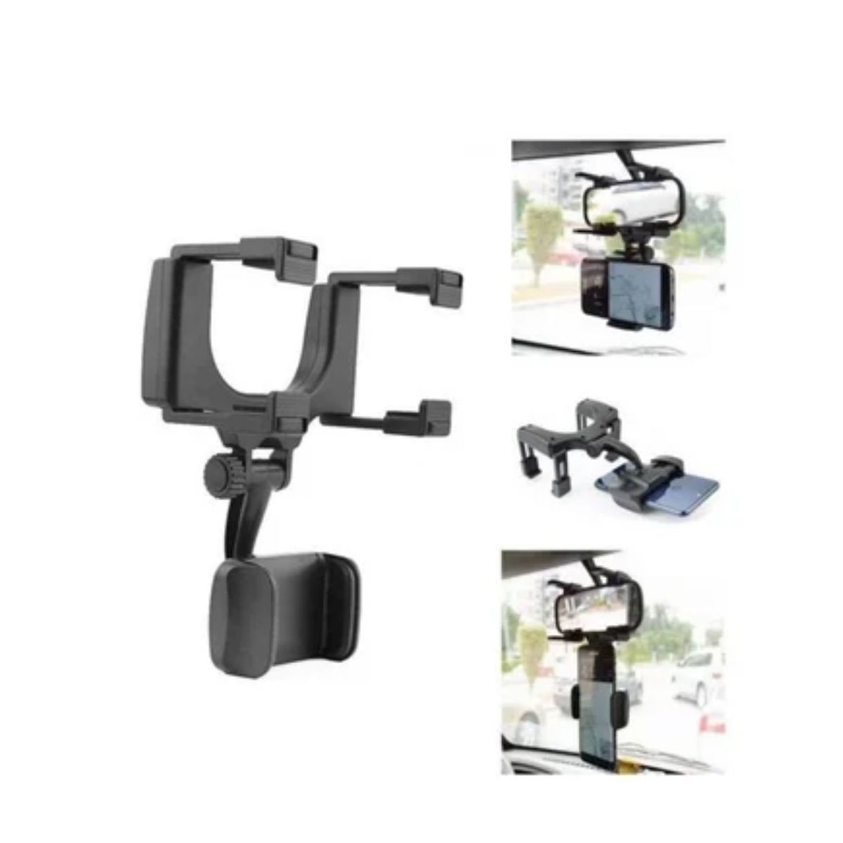 GENERICO - Soporte Holder Para Celular En Espejo Retrovisor De Carro 360° H210