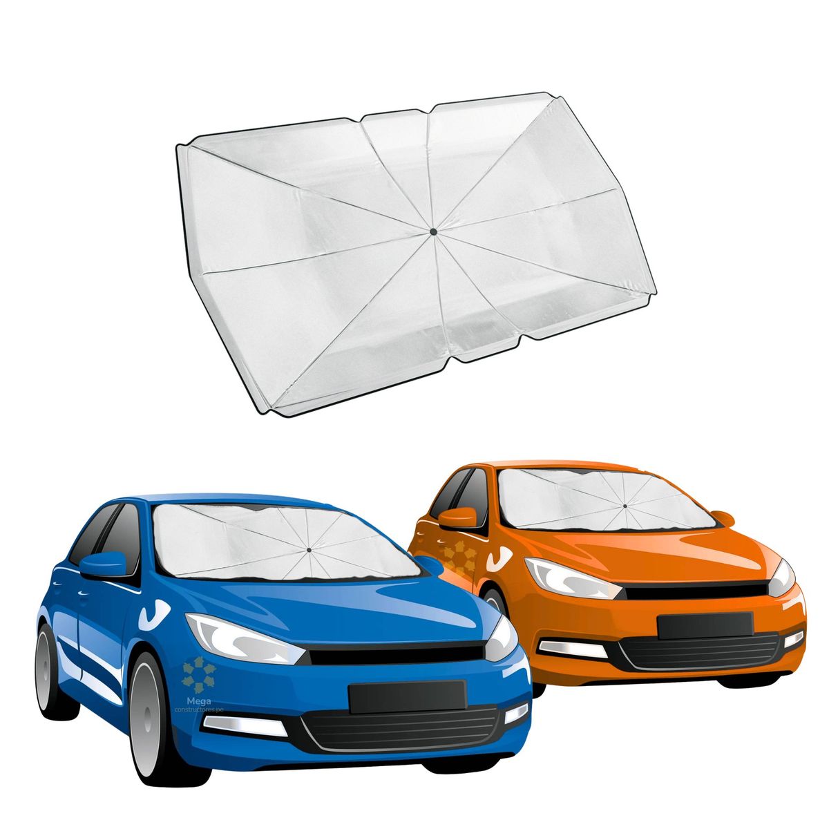 TRUPER - Tapasol para auto parasol protector de parabrisas truper