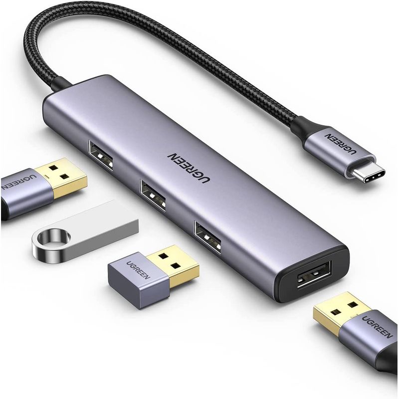 UGREEN - Adaptador Hub Tipo C a USB-A - 4 puertos USB Ugreen