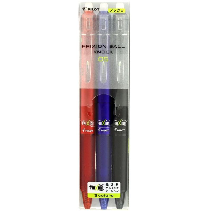 PILOT - Bolígrafo borrable 0.5mm 3 Colores PILOT Frixion Japón