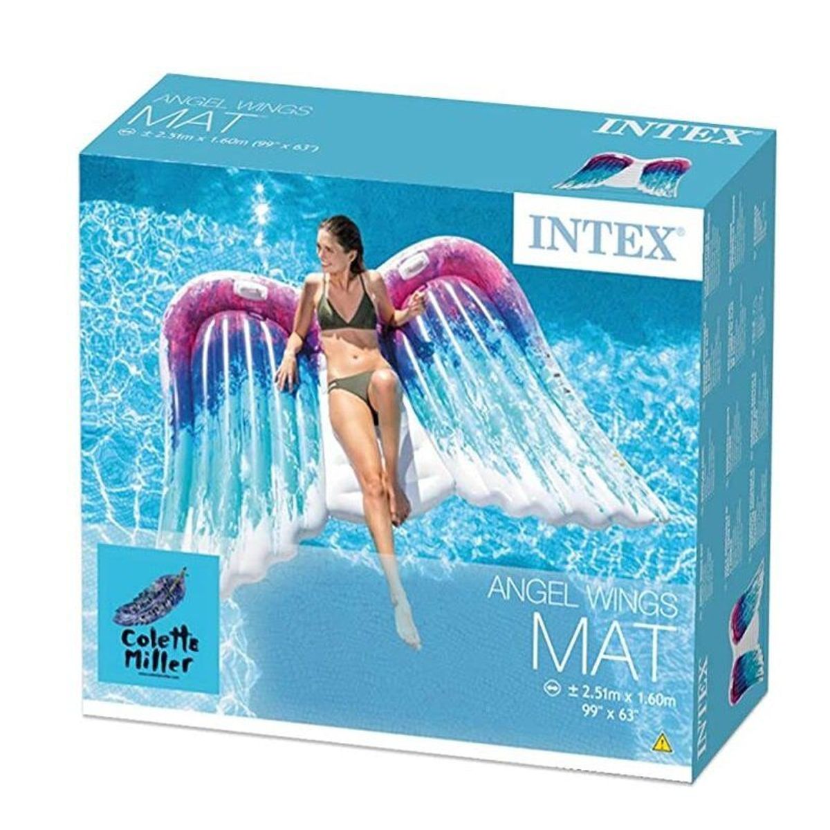 INTEX - Flotador de Piscina Alas de Angel 251x160 cm