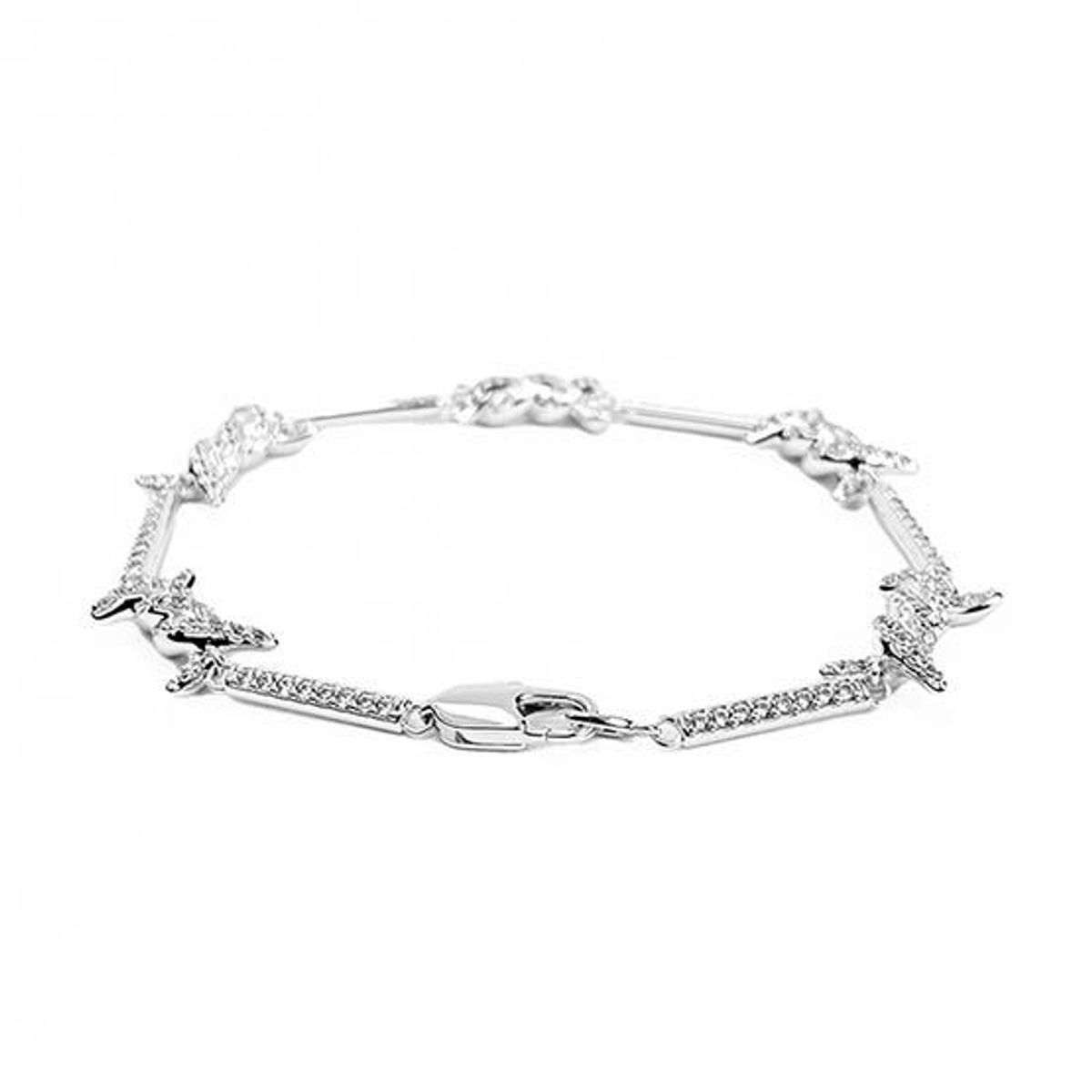 GENERICO - Brazalete de Hombre en Acero Inoxidable Plateado  BRA-17