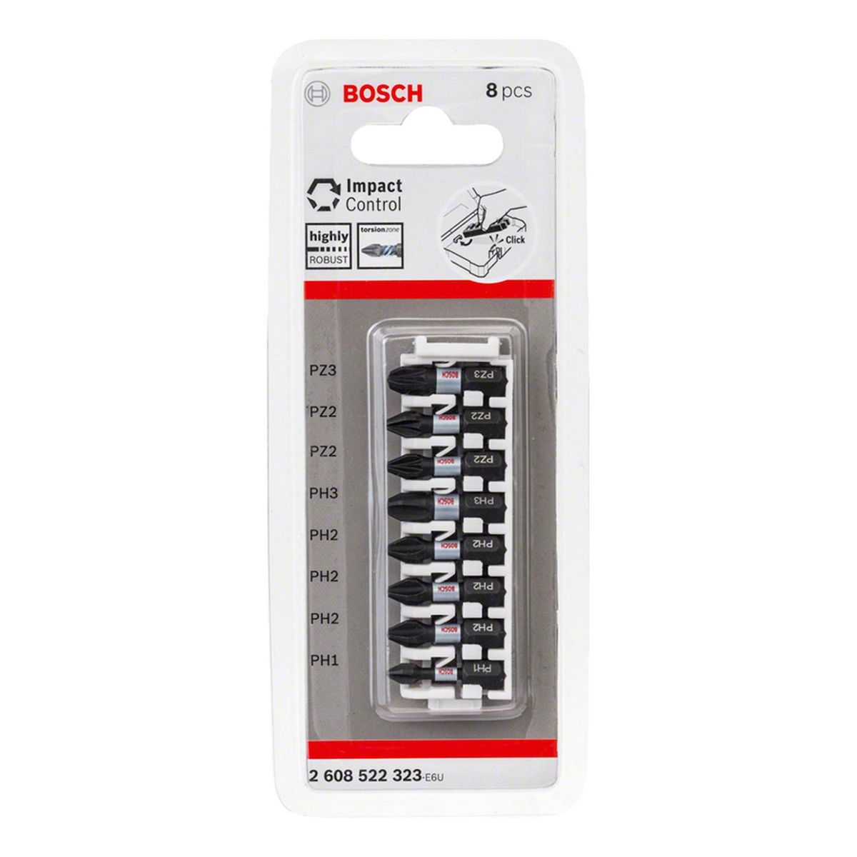 BOSCH - Set Bit 8pzas Bosch Impact Control 25mm
