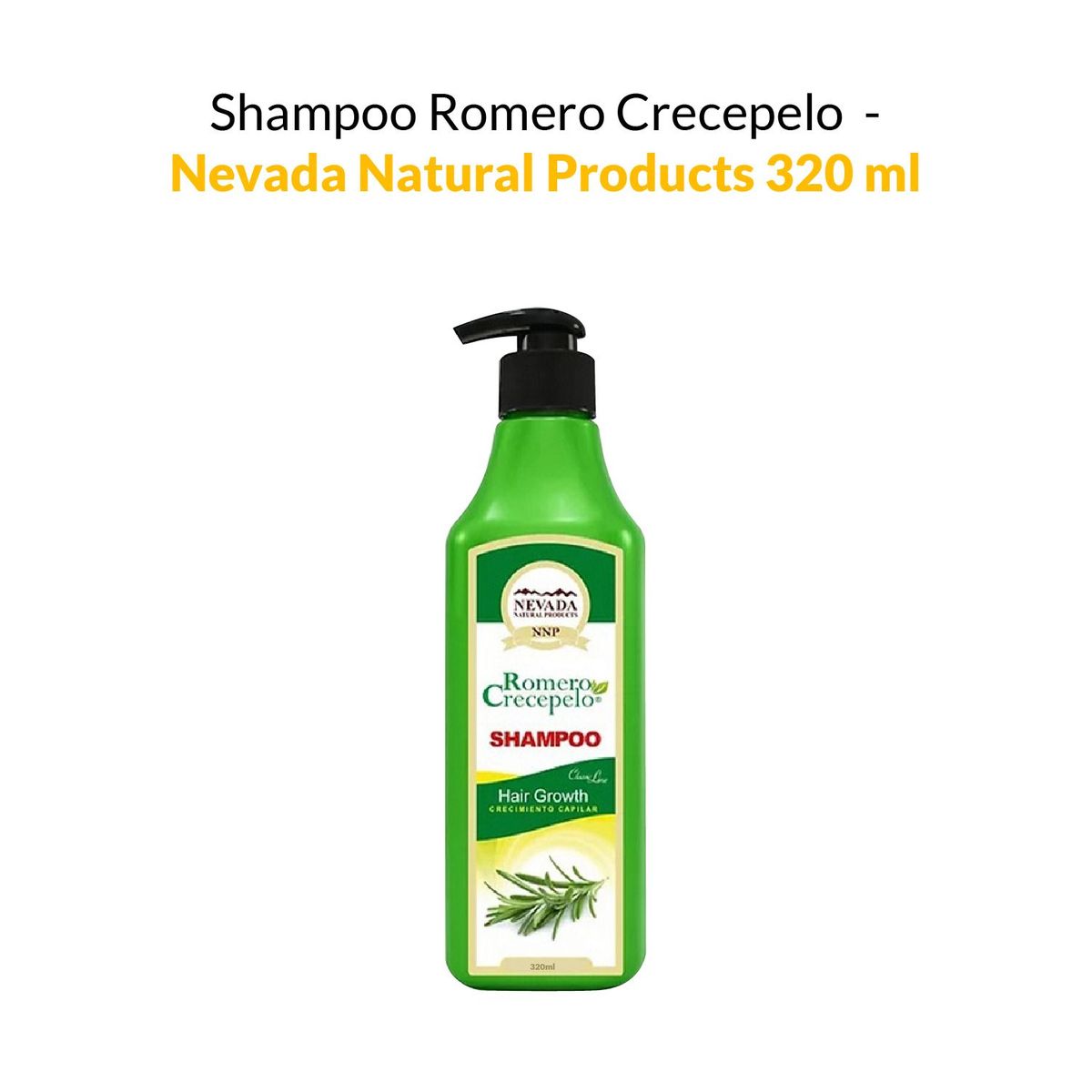 GENERICO - Shampoo Romero Crecepelo - Nevada Natural Products 320ml.