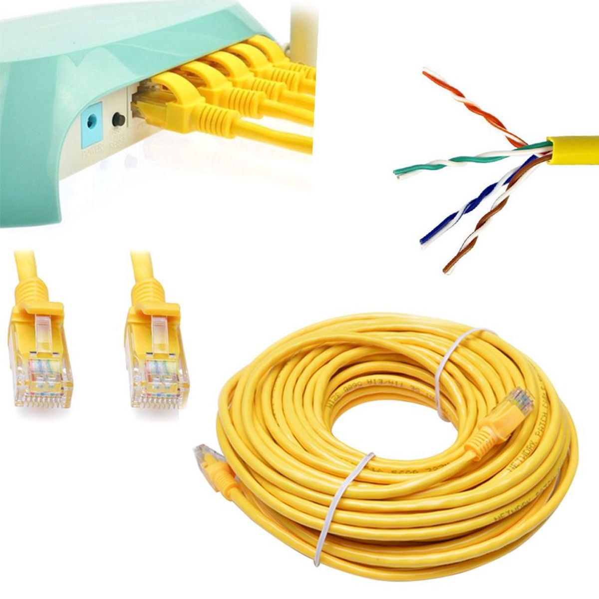 GENERICO - Cable De Red Utp Cat 6 Nuevo Sellado Testeado Rj45 15 Metros