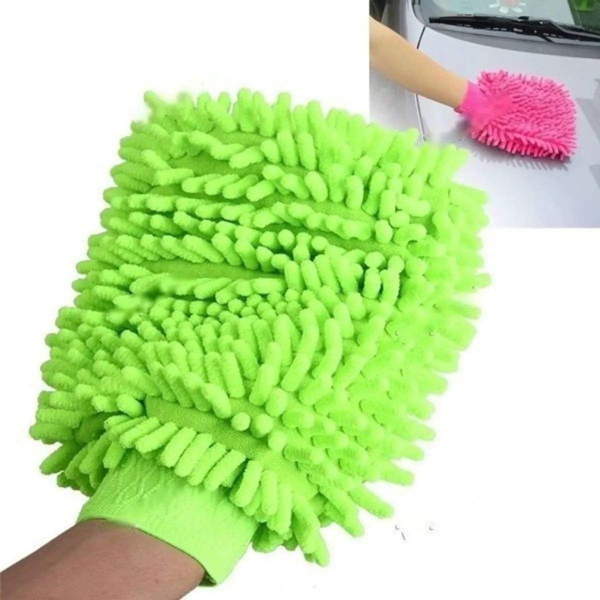 GENERICO - Guante Esponja Limpiador Microfibra Auto Hogar