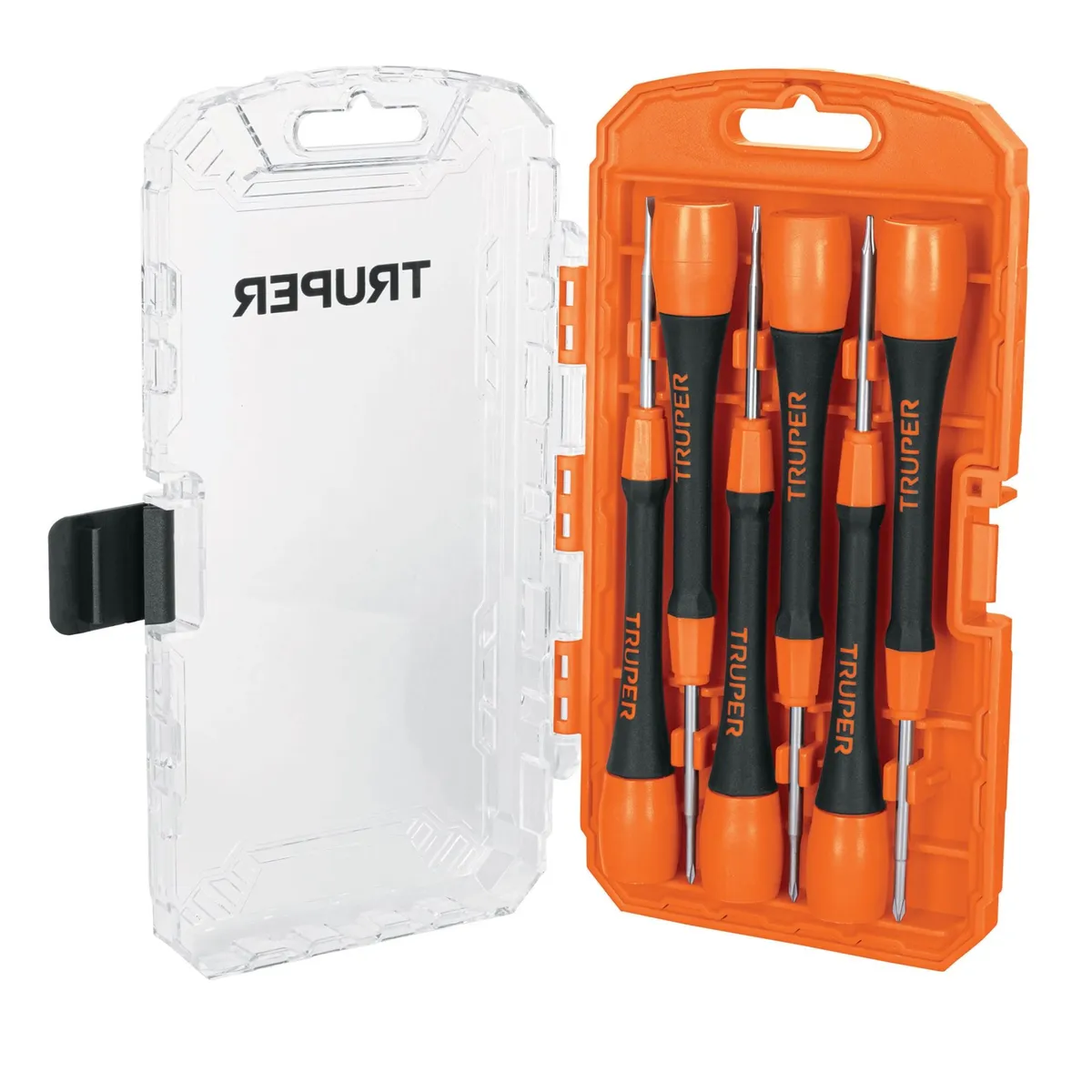 TRUPER - Juego de desarmadores precisión, desarmadores joyero 6 piezas, Truper