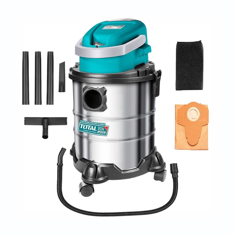 TOTAL TOOLS - ASPIRADOR DE LIMPIEZA 20V INALÁMBRICA 20L ACCESORIOS TOTAL - TVLI2005E