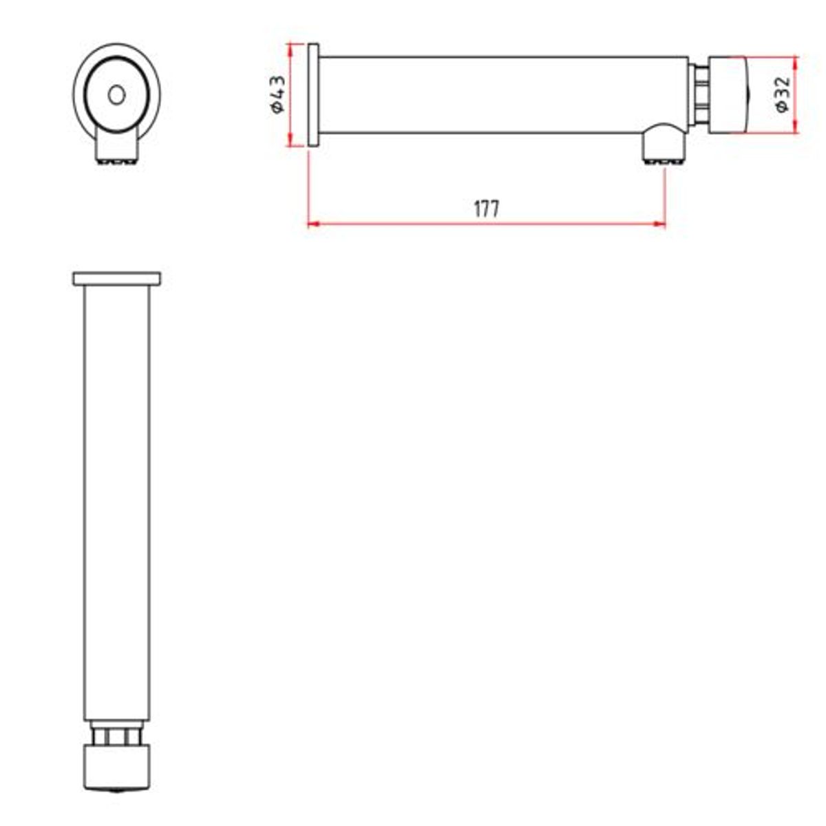 VAINSA - Llave Lavatorio Temporizada Vainsa A La Pared Larga