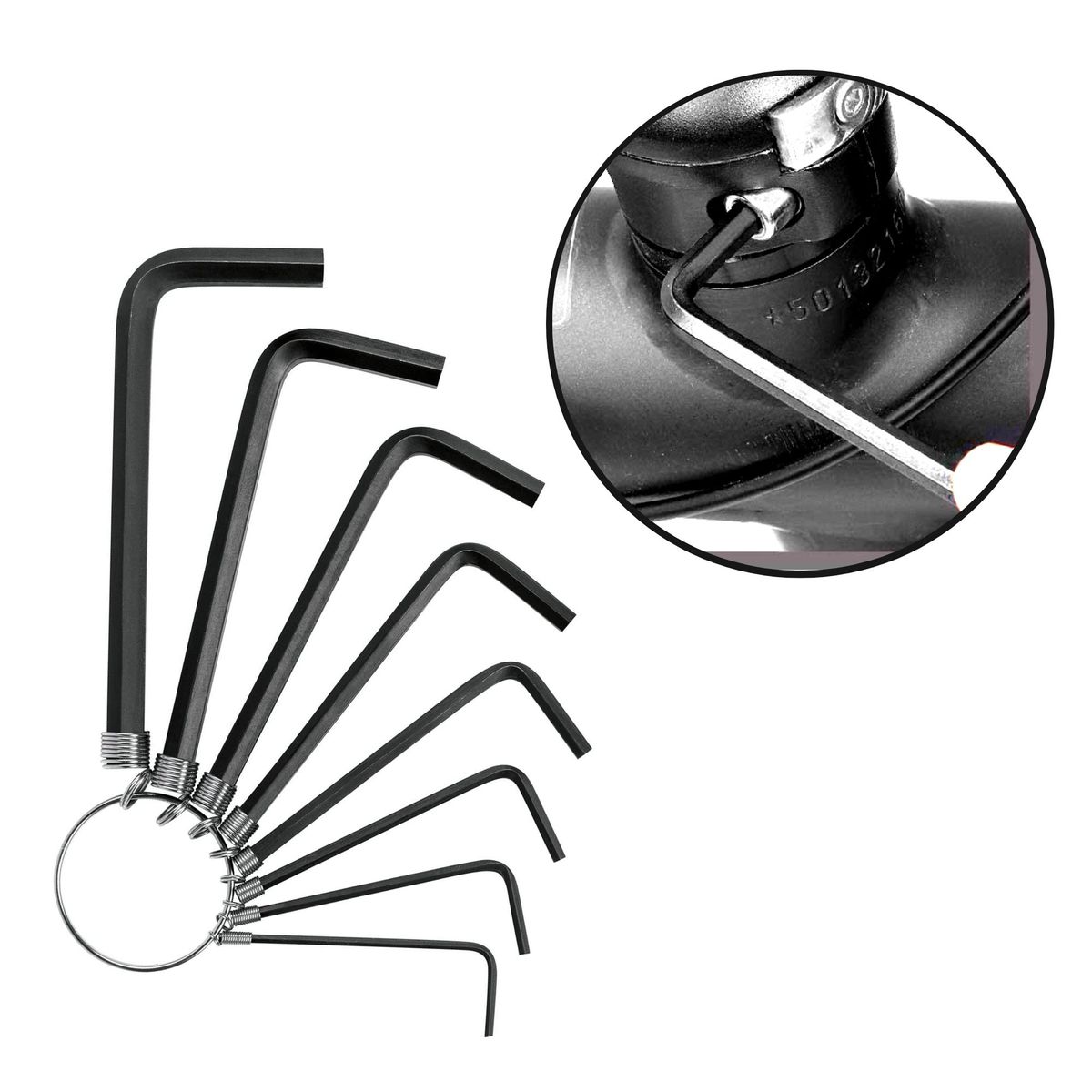 PRETUL - llaves Allen punta hexagonal Juego de 8 unidades, Pretul