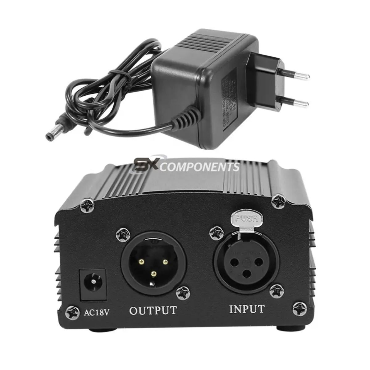 GENERICO - Phantom Power 48 V para Micrófono Condensador