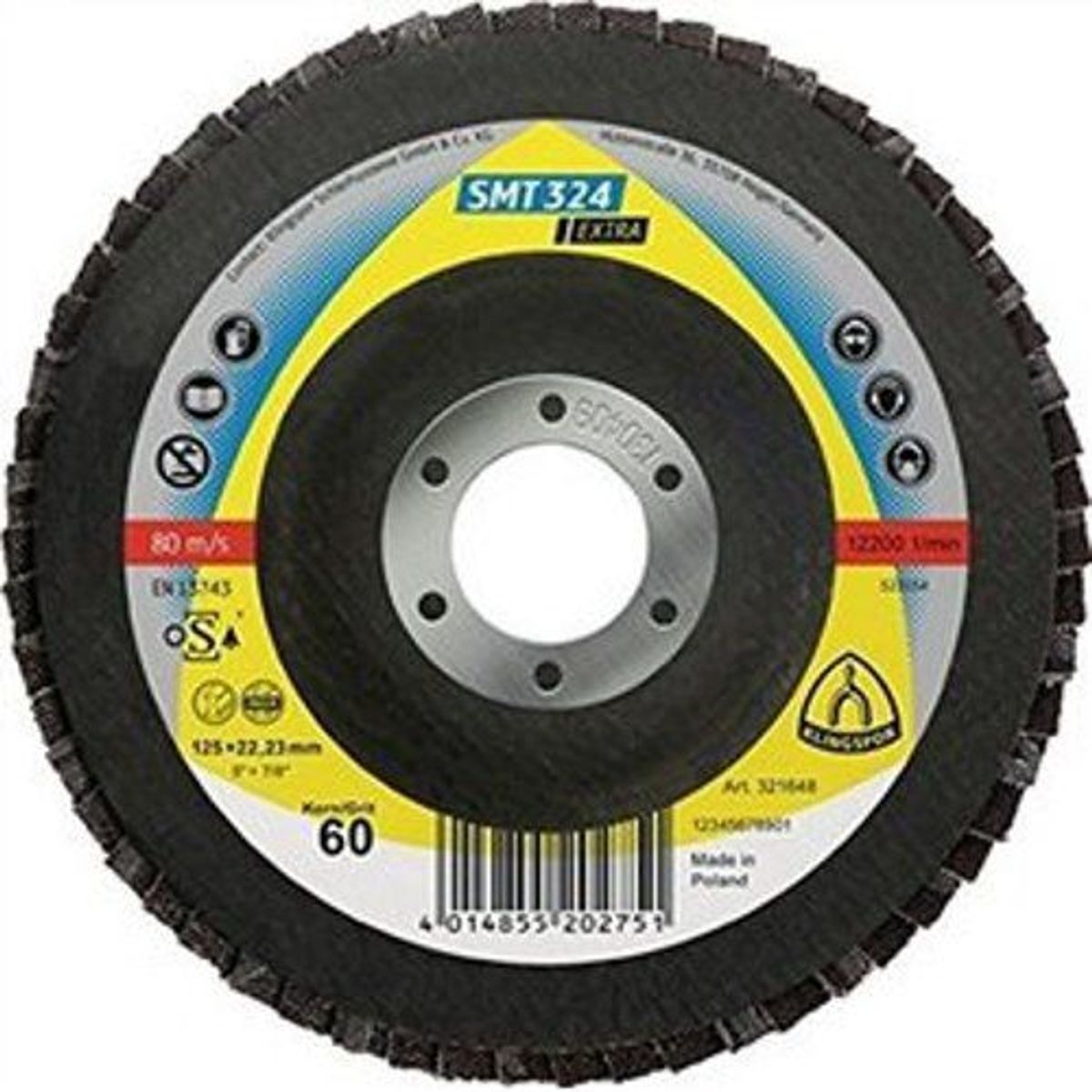 KLINGSPOR - Disco Flap Klingspor SMT324 Extra 4.1/2" Grano 120 - Verde