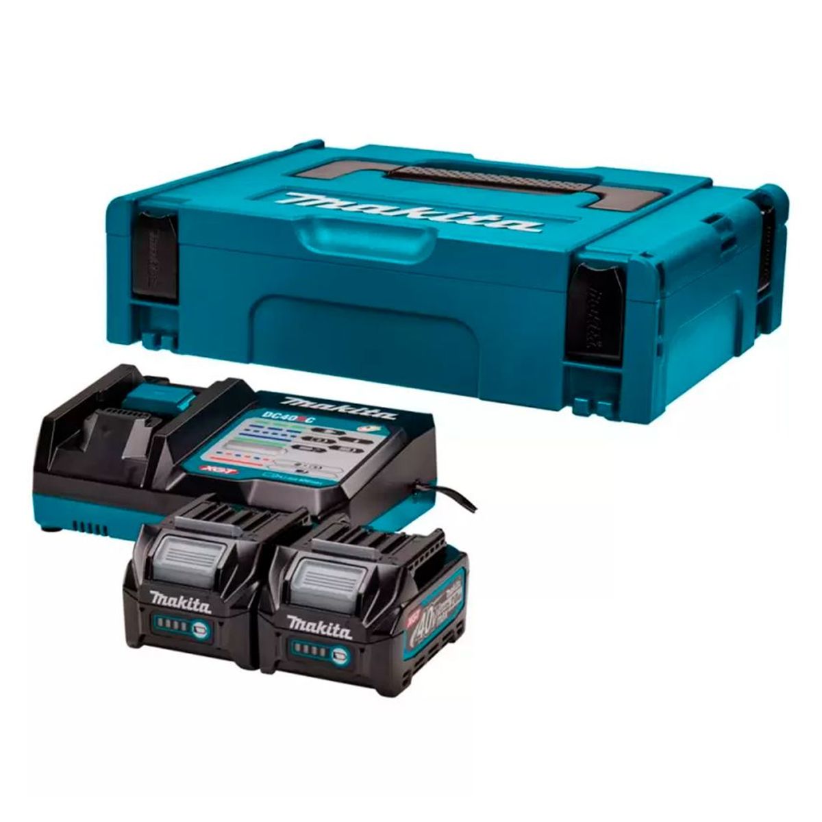 MAKITA - Makpac 2 Baterías 2.0Ah BL4020 + Cargador DC40RC XGT 40V
