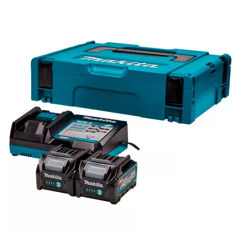 MAKITA - Makpac 2 Baterías 2.0Ah BL4020 + Cargador DC40RC XGT 40V
