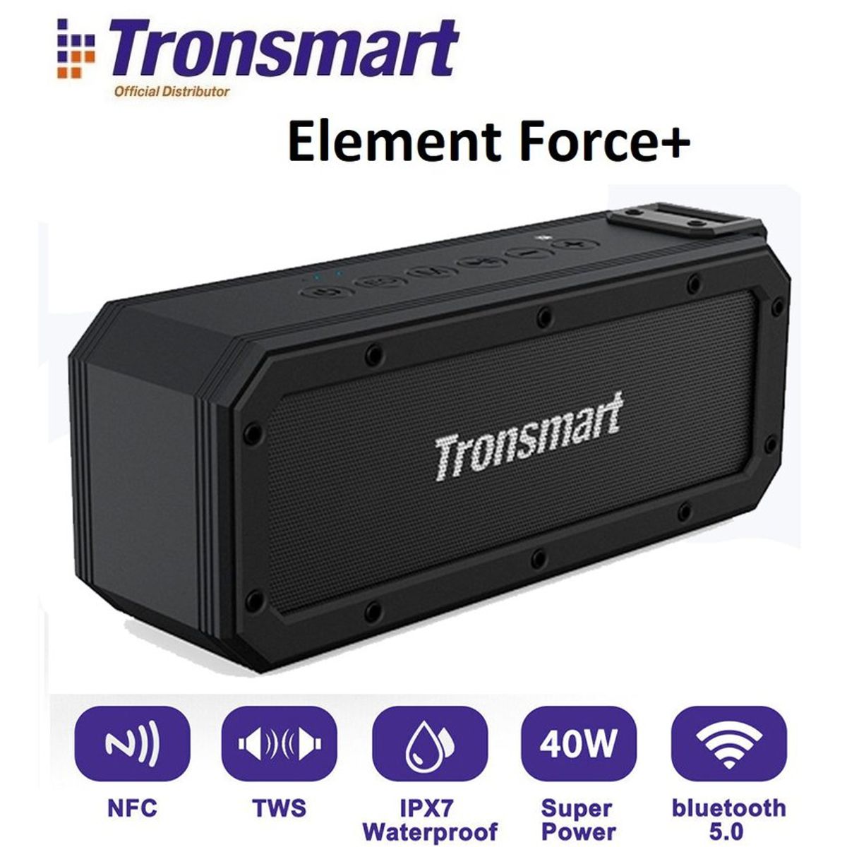 TRONSMART - Parlante Bluetooth Tronsmart Element Force+  - Extra Bass - IPX7