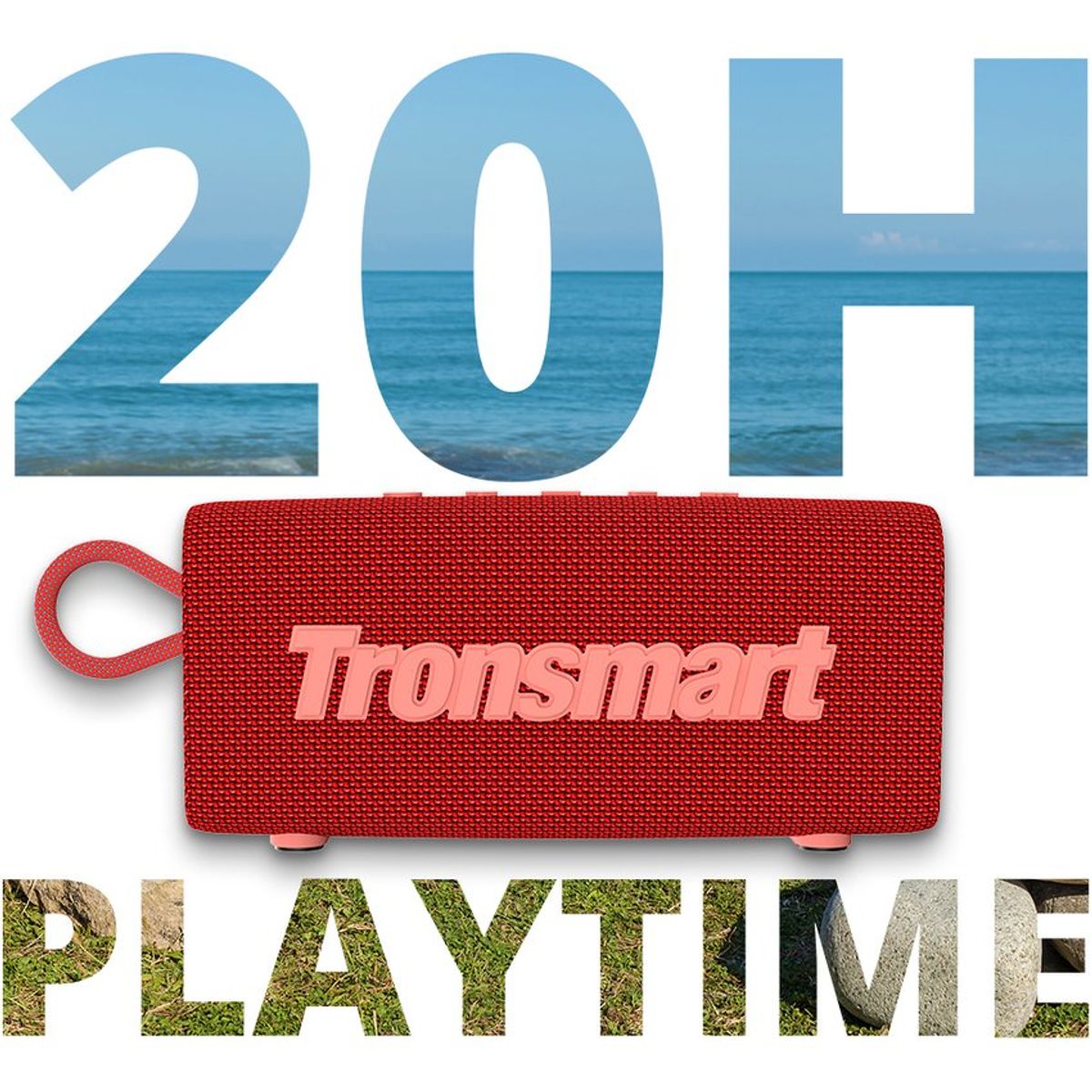 TRONSMART - Parlante Bluetooth Tronsmart Trip - Rojo IPX7- 20hrs musica