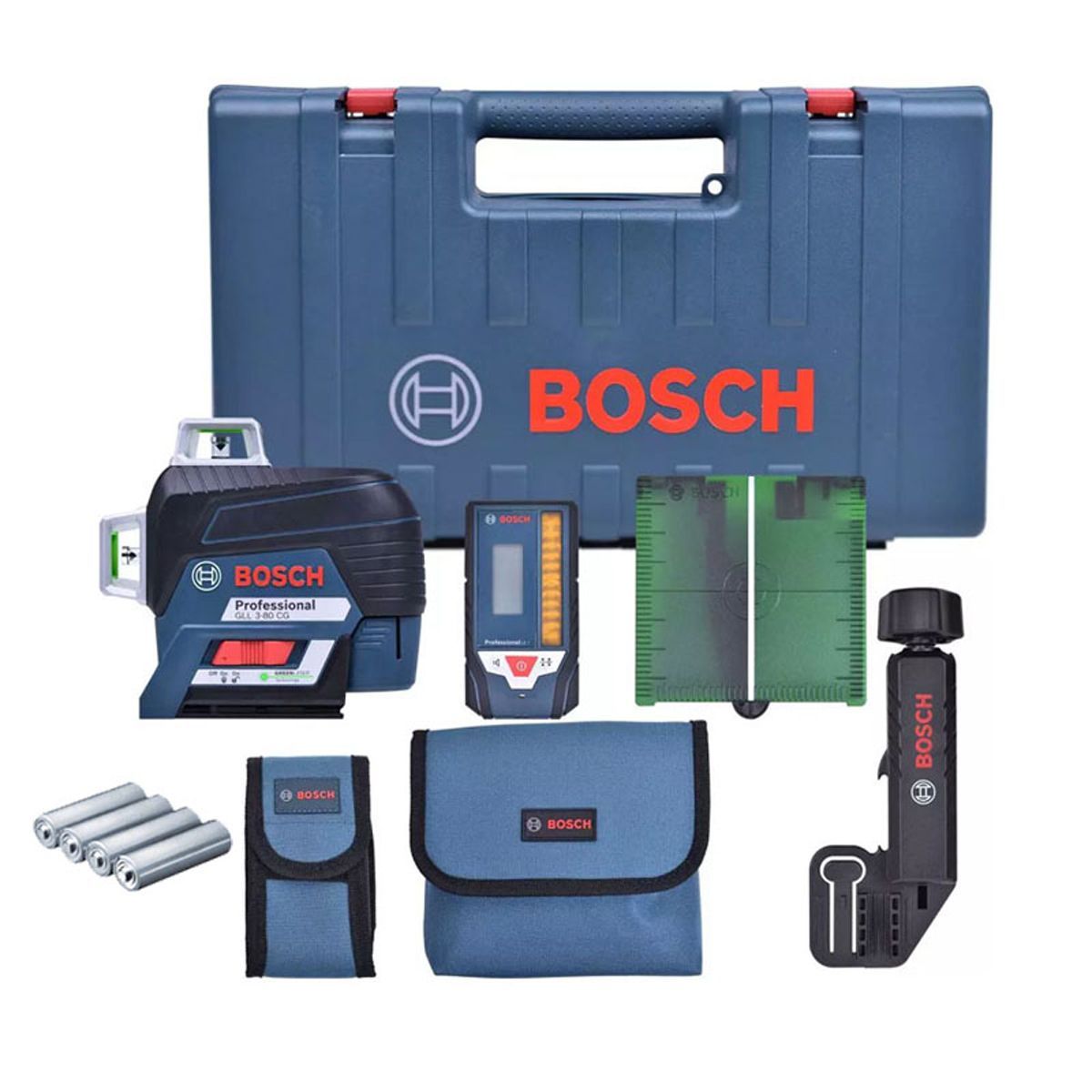 BOSCH - Nivel Láser Verde Bosch GLL 3-80 CG de 360° Bluetooth  Receptor
