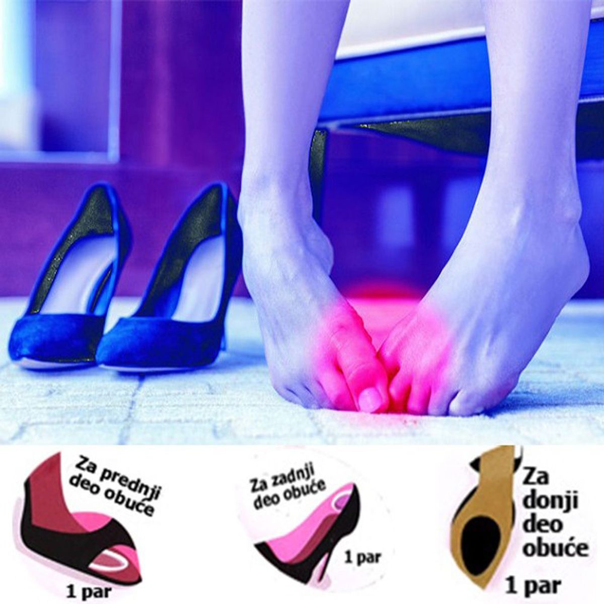 MEGIMPERU - Plantillas 3 en 1 para zapatos de tacón