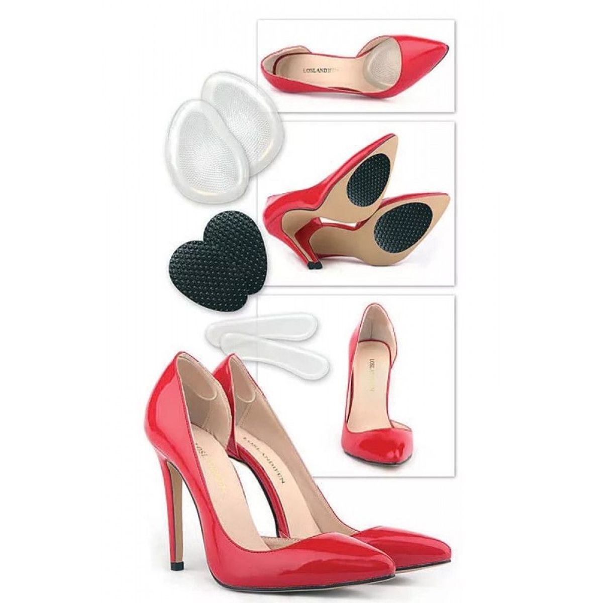 MEGIMPERU - Kit 3 en 1 Plantillas para Zapatos de Tacón