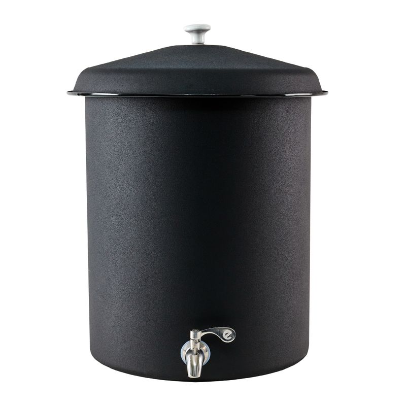 ECOFILTRO - Ecofiltro Filtro de Agua Acero Vitrificado 25 L Negro Mate