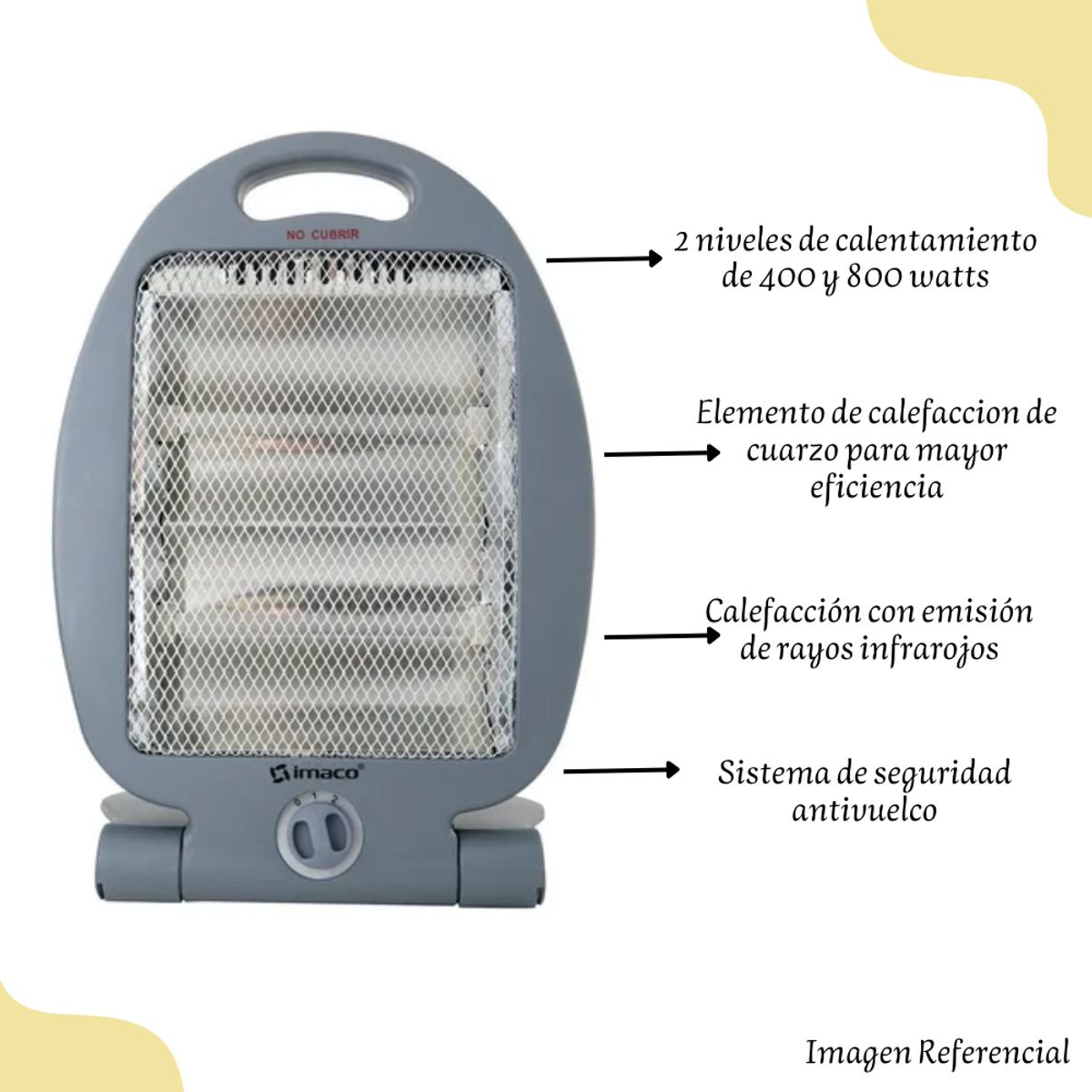 IMACO - Estufa Eléctrica de Cuarzo Imaco QH2000