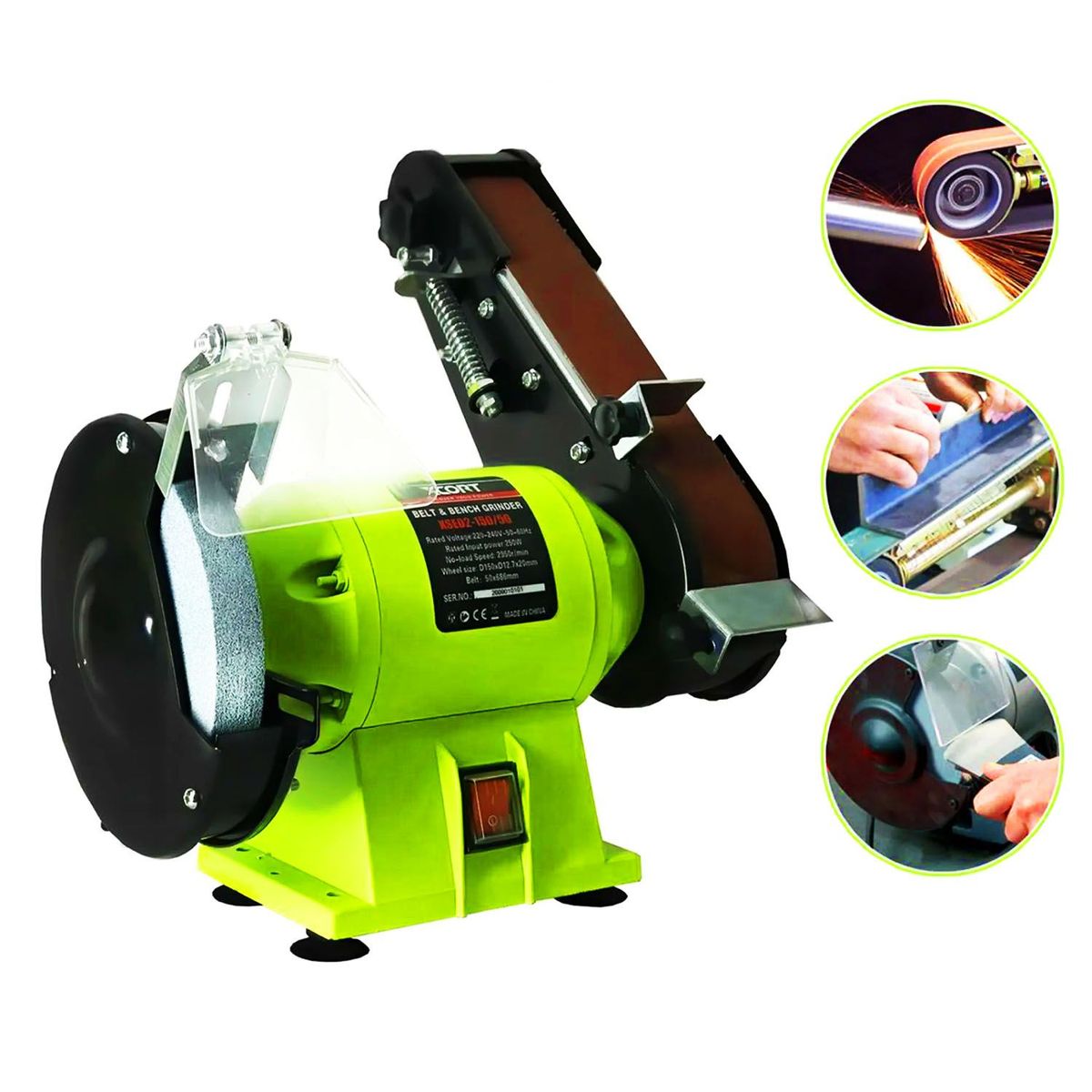 XCORT - Esmeril Lijadora Banda de Banco 6 XCORT Xse02-15050 13Hp 250W