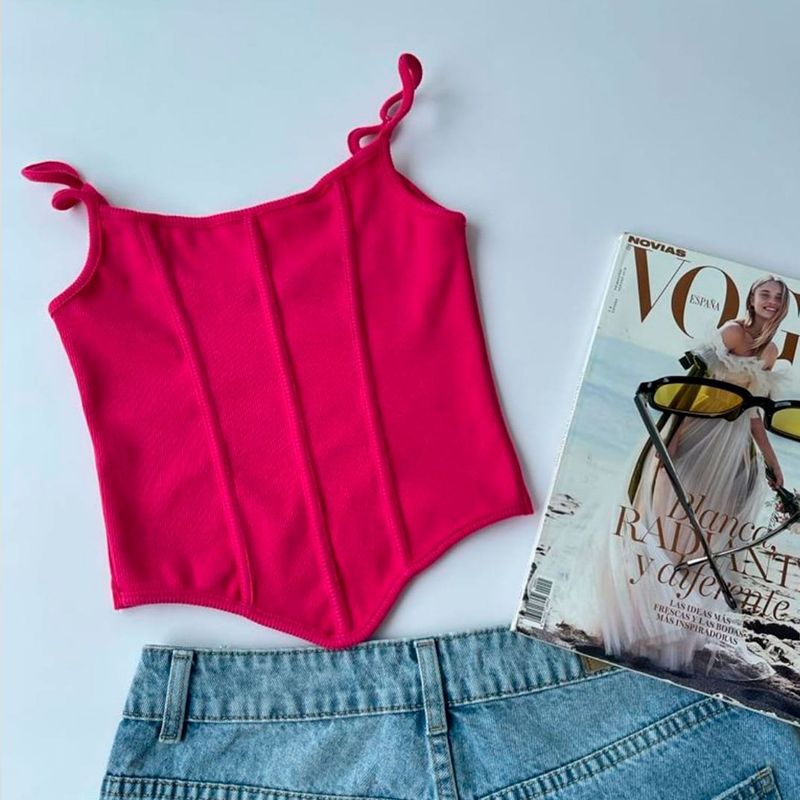 DESIRE - Top Bustier Rib Desire para Mujer.