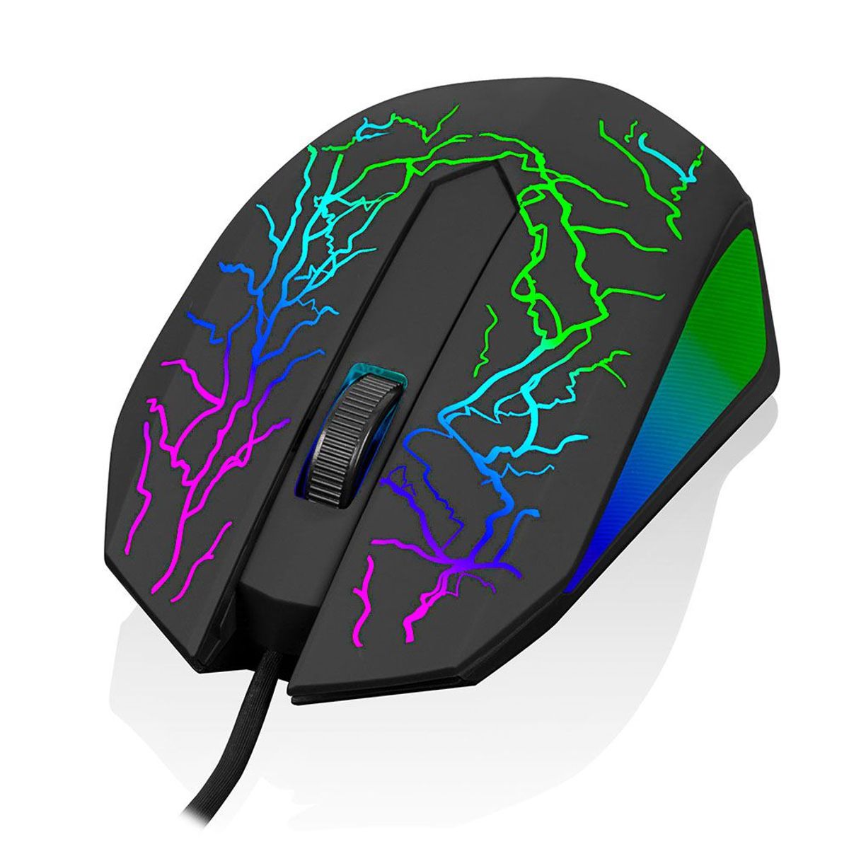 ENKORE - Mouse Gamer Vibrant 7 Led Diseño Ergonómico