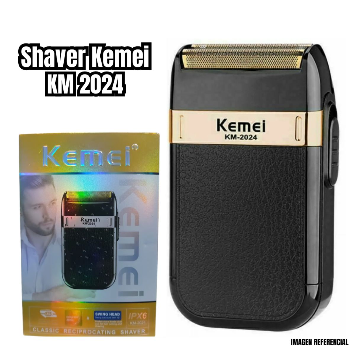 KEMEI - Afeitadora Shaver Kemei Recargable KM-2024