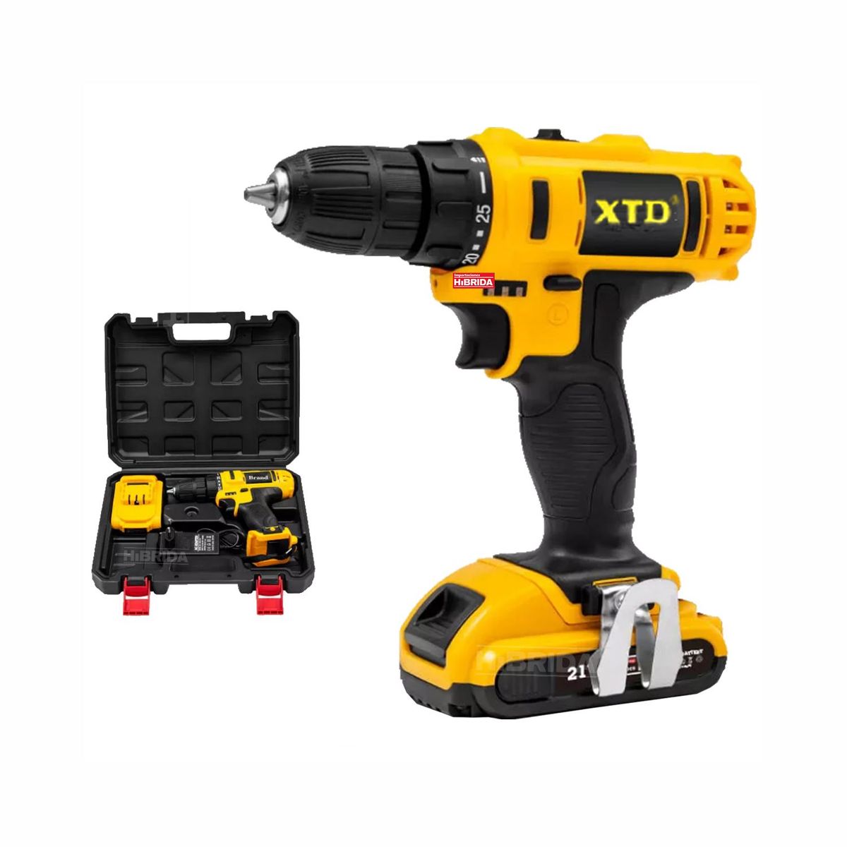 XTD - TALADRO DESTORNILLADOR 21V INALÁMBRICO + BATERÍAS XTD - 4021