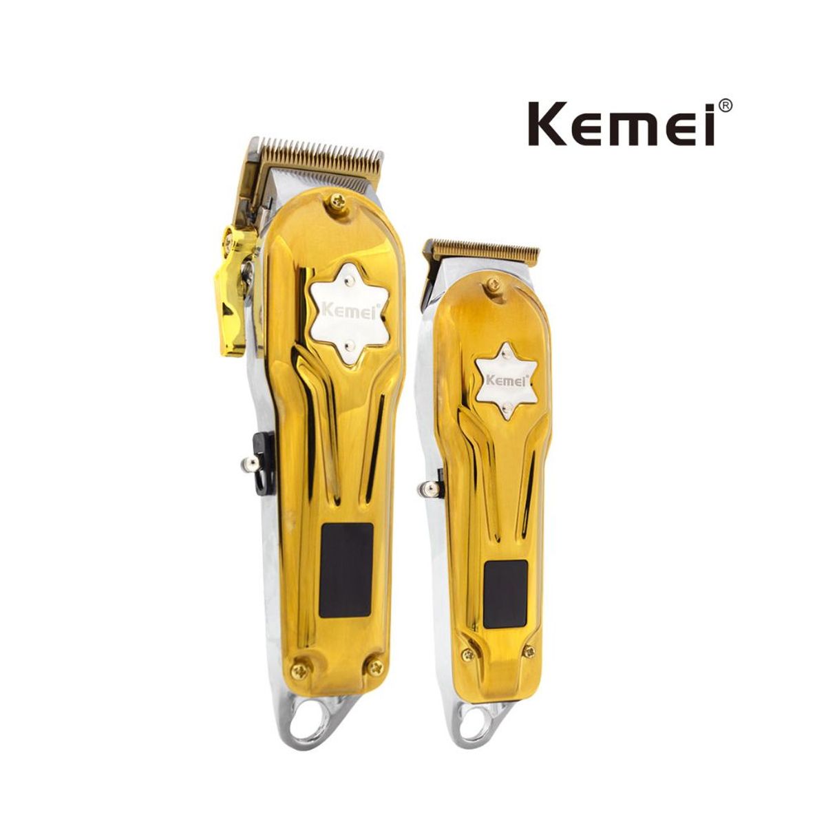 KEMEI - Combo Maquina Trimmer Kemei Digital KM-2011