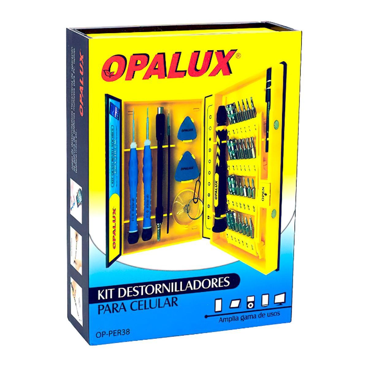 OPALUX - Kit destornilladores para celular 38 en 1 Opalux