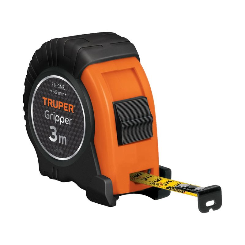 TRUPER - Wincha cinta métrica Gripper 3 m, Truper
