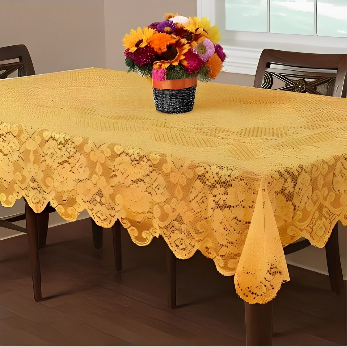 INSPIRA MARKET - Mantel de Mesa Encaje Hilo Rectangular 150cm x 250cm