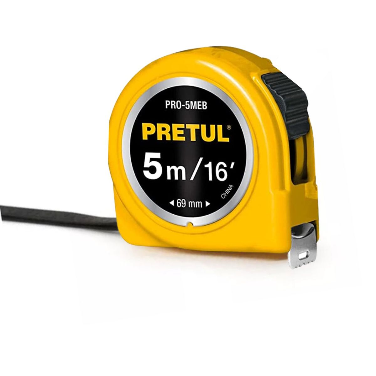 PRETUL - Wincha cinta métrica 5m Amarillo Pretul