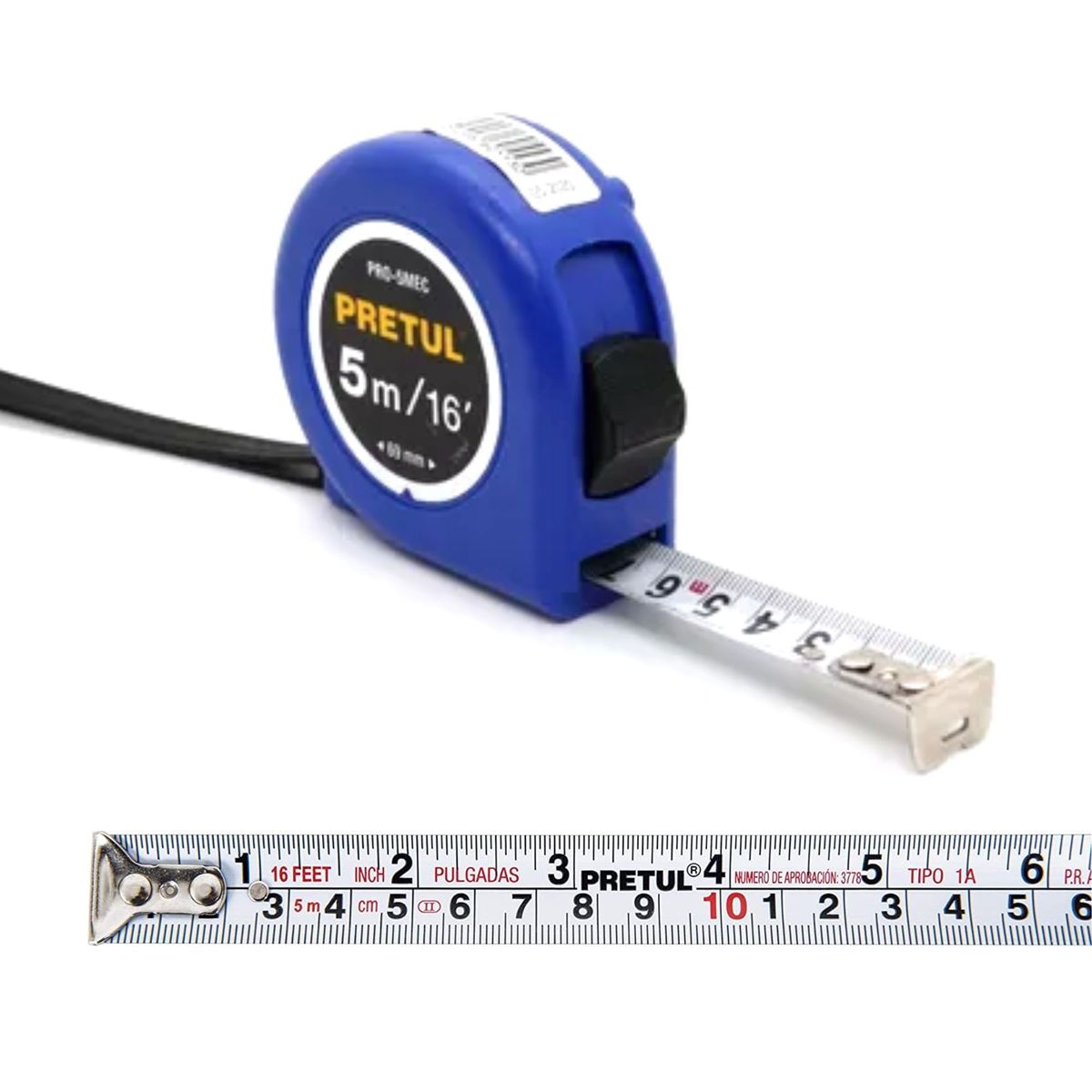PRETUL - Wincha cinta métrica 5m Azul Pretul