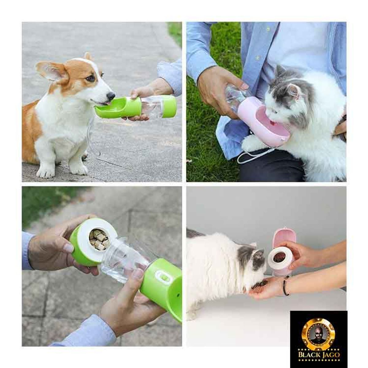 GENERICO - Bebederos 2 en 1 Para Mascotas (Agua y Galletas)