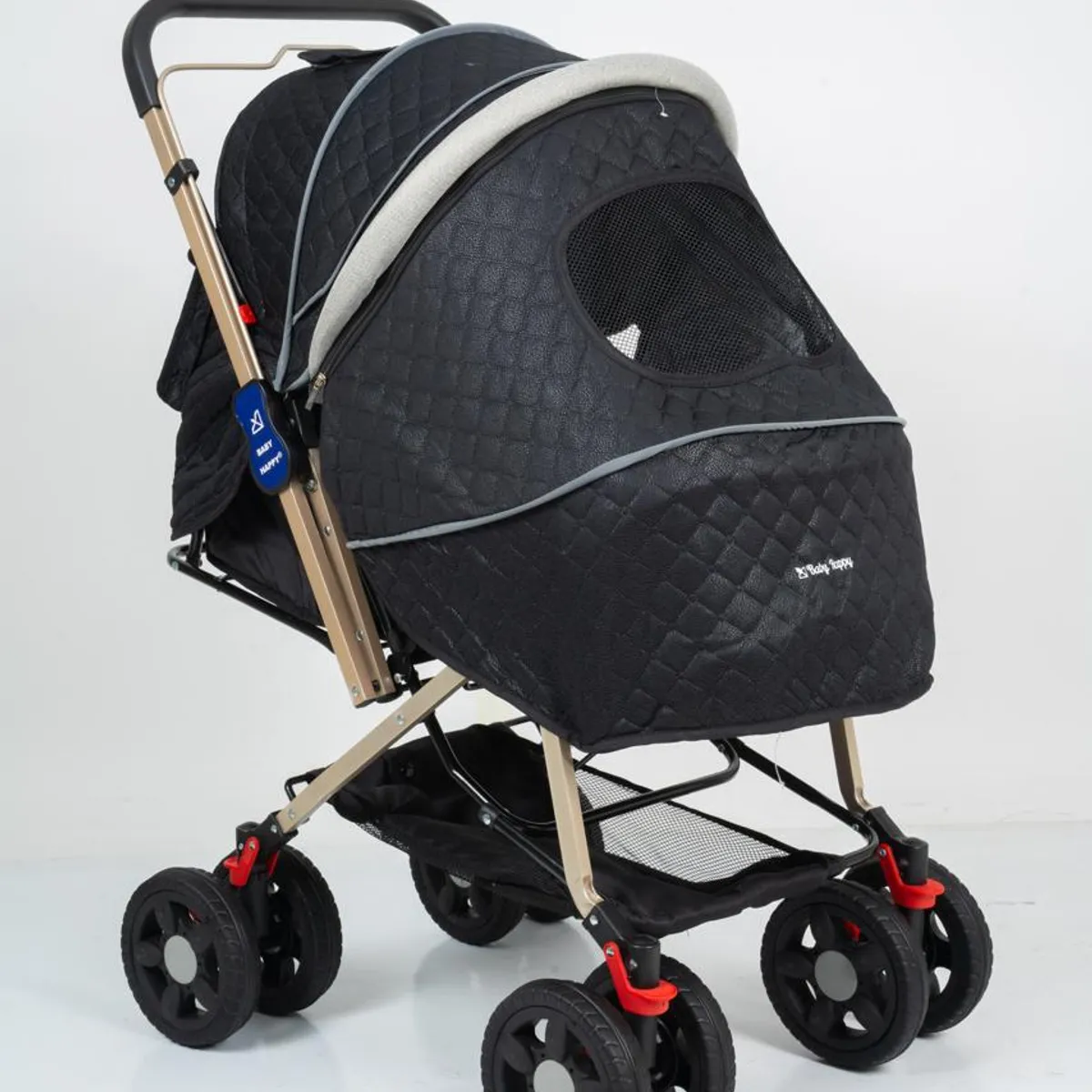 BABY HAPPY - COCHE PARA BEBE MANGO REVERSIBLE DORADO NEGRO