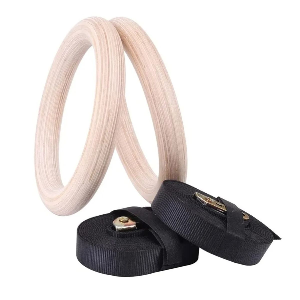 BLACKFIT - Anillas De Madera Aro Olimpico Gimnasia Crossfit Calistenia