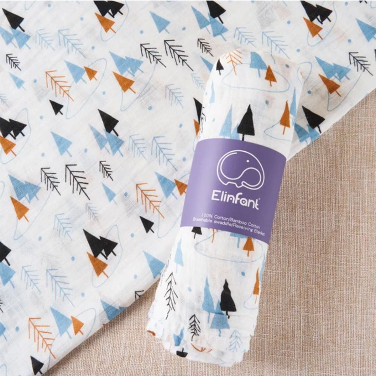 GENERICO - Manta de Muselina Suave para Bebé 100% Algodón 110 x 120 cm