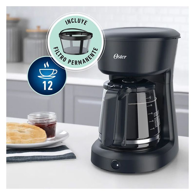 OSTER - Cafetera Oster 12 tazas BVSTDCS12B