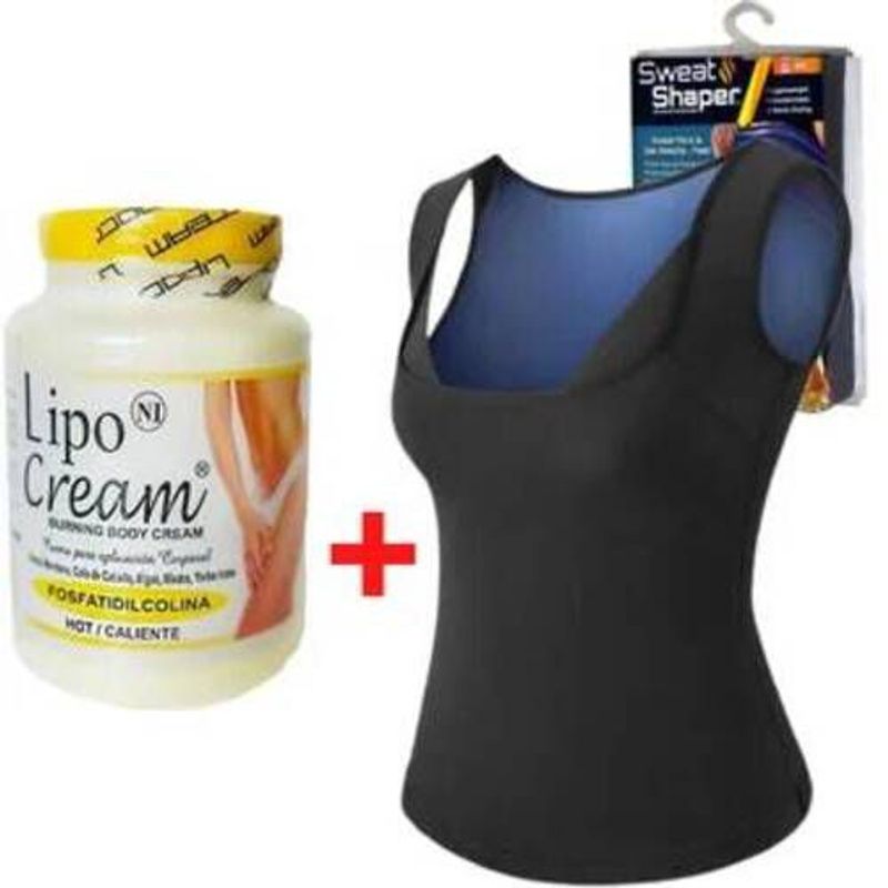 SM - Combo Faja Térmica Sweat Shaper Mujer  Crema Reductora Lipo Cream