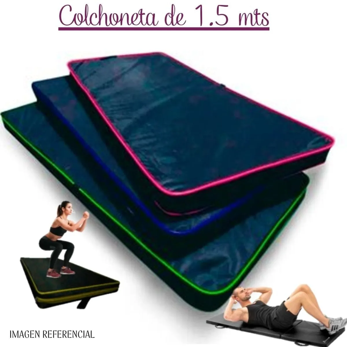 GENERICO - Colchoneta Para Gimnasio de 1.5 mt