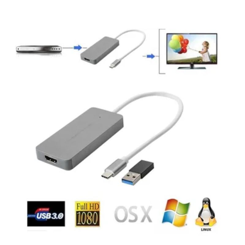 GENERICO - Capturadora De Video Usb 3.0 Hdmi Capture Streaming Ezcap