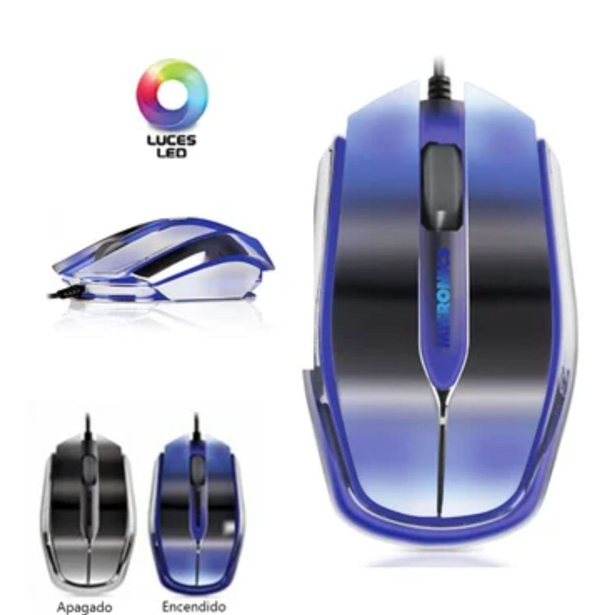 WEIBO - Mouse Gamer Micronics  Surfer M-105 Rgb Iluminacion Led
