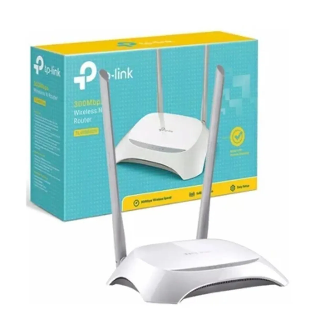 TP LINK - Router TP-LINK 300Mbps TL-WR840N 4 en 1 2 antenas punto de acceso WISP