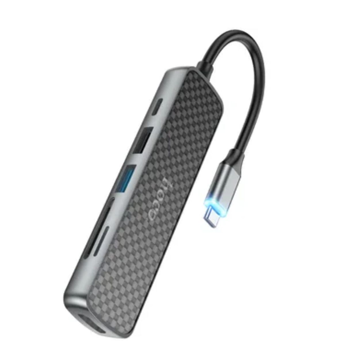 HOCO - 6 en 1 tipo C a HDMI USB 3.0 + TF Micro SD Lector de tarjetas hub hoco