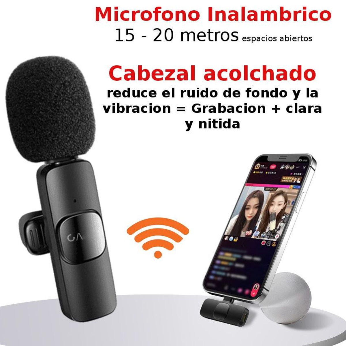 GENERICO - Libertad Movimiento Audio Microfono Inalámbrico Para Celular tipo C