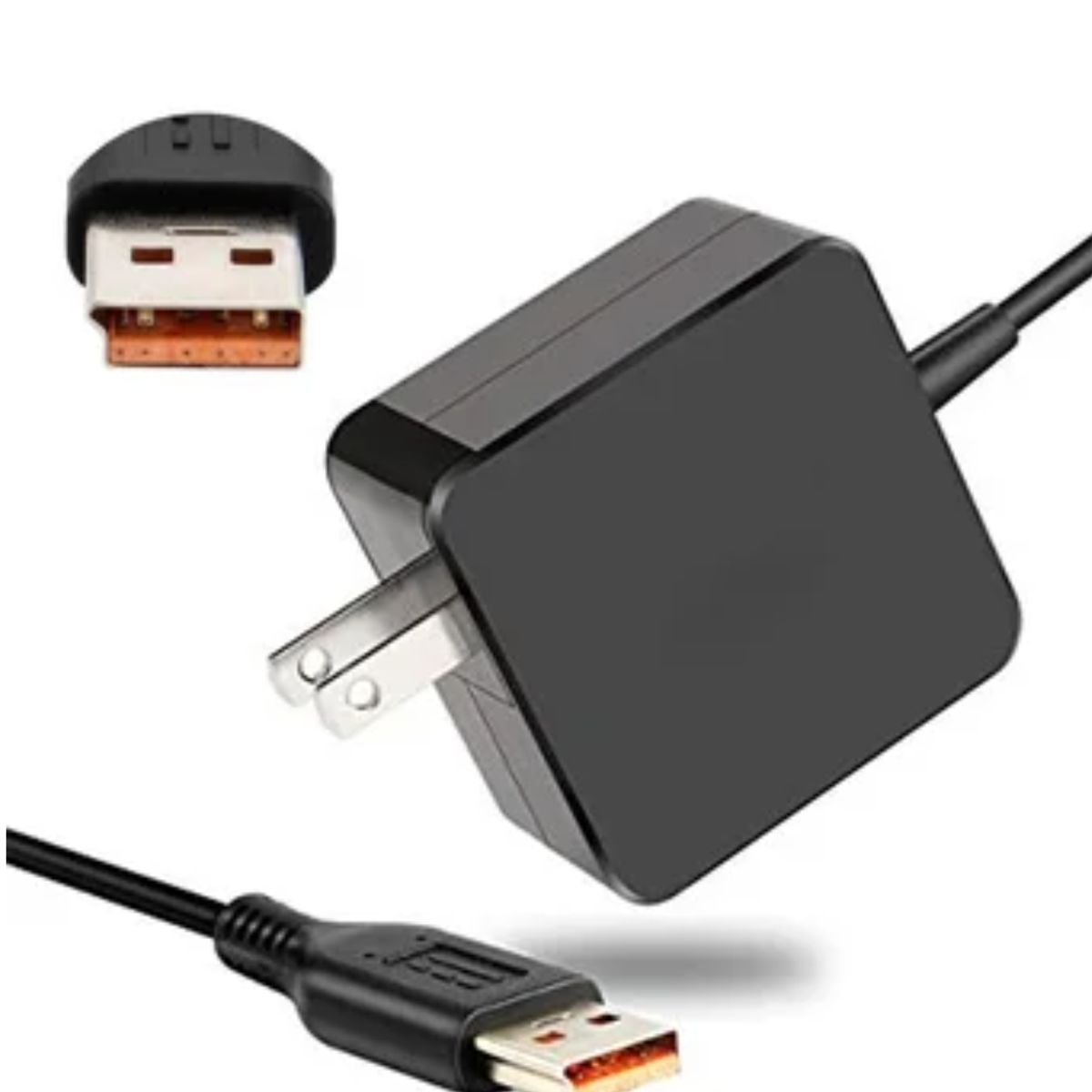 GENERICO - Cargador Compatible  Laptop Lenovo 20V 3.25A Yoga 3 USB cuadrado